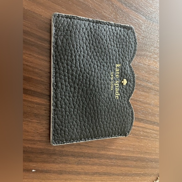 Kate Spade Black Pebbled Leather Key Card Holder - Picture 2 of 6